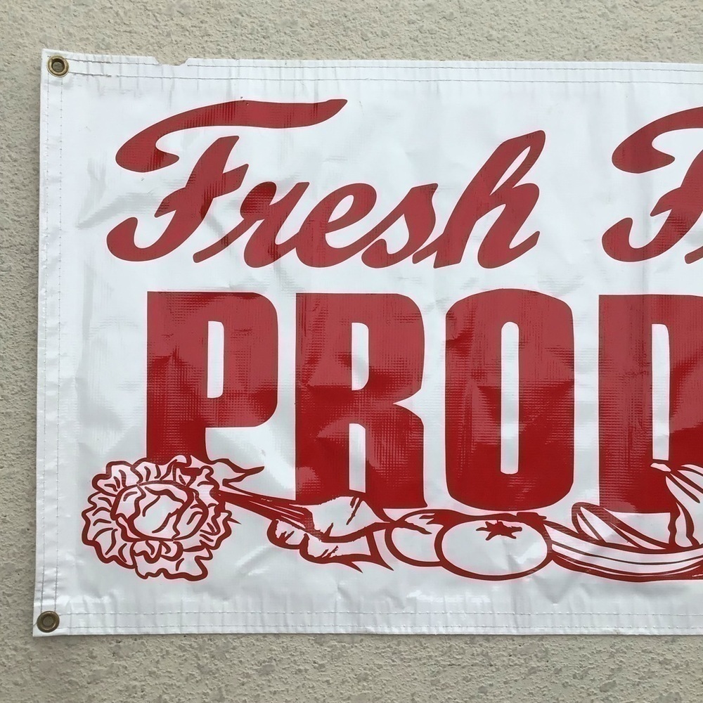 Florida Produce 4’ Banner Farmers Market Stall Sign Thick Vinyl Corner Grommets - Picture 5 of 14